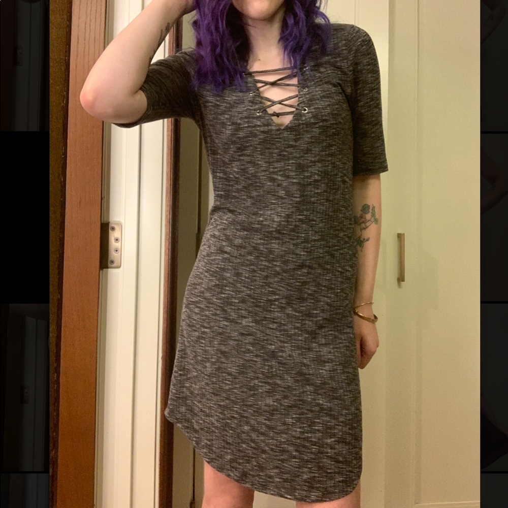 Almost Famous Gray T Shirt Dress